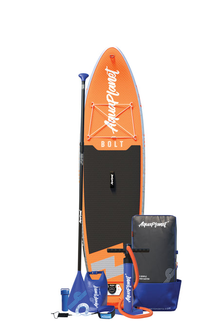 Paquete de tabla de paddle inflable Aquaplanet BOLT 9'4" - Coral