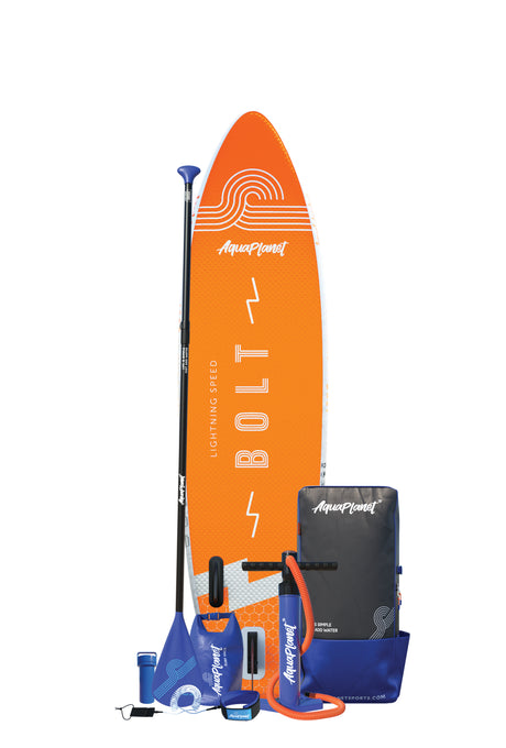 Paquete de tabla de paddle inflable Aquaplanet BOLT 9'4" - Coral