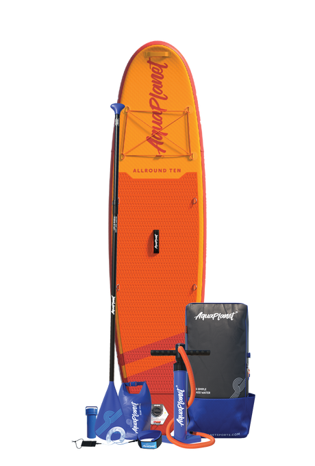 Paquete de tabla de paddle inflable Aquaplanet ALLROUND TEN 10 '- naranja