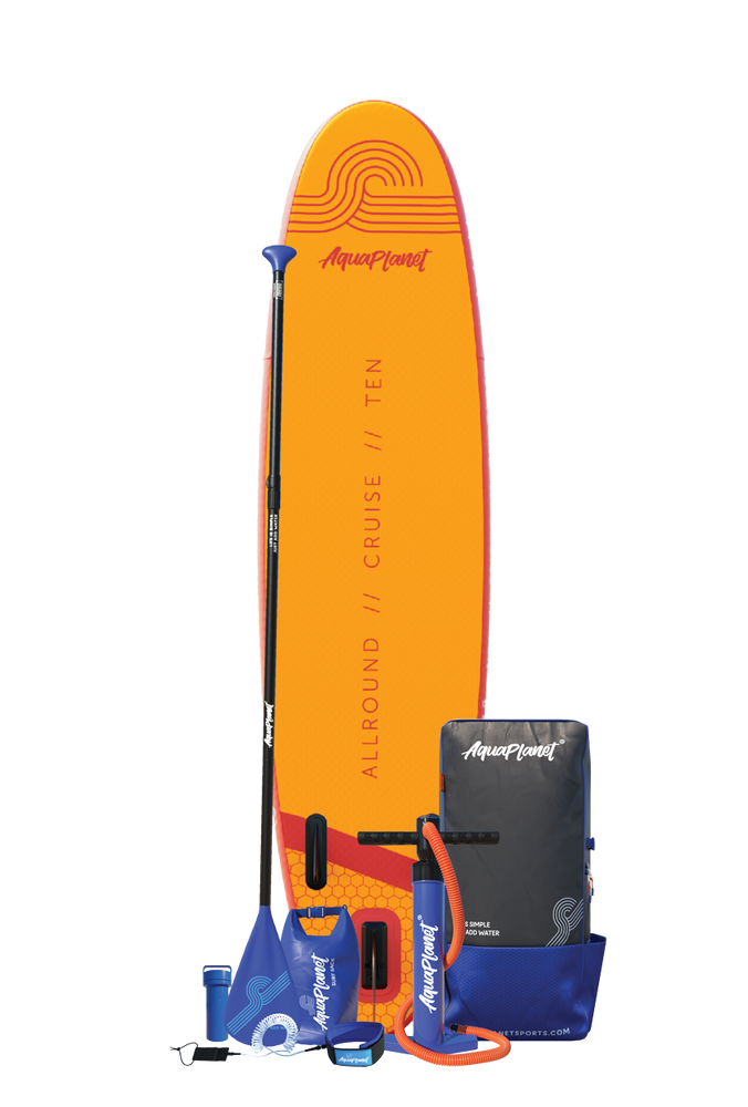 Paquete de tabla de paddle inflable Aquaplanet ALLROUND TEN 10 '- naranja