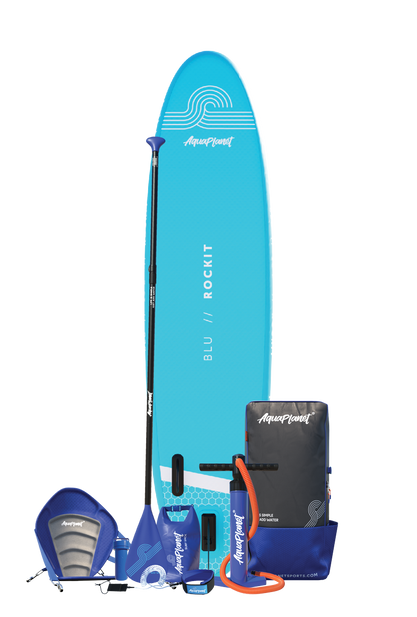 Paquete Tabla Paddle Surf Hinchable Aquaplanet ROCKIT 10'2" - Azul