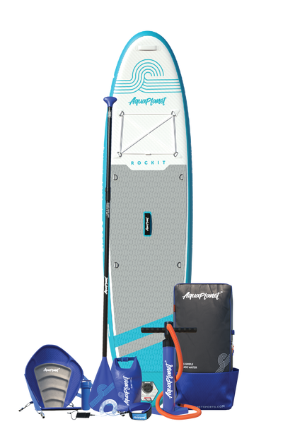 Paquete Tabla Paddle Surf Hinchable Aquaplanet ROCKIT 10'2" - Azul