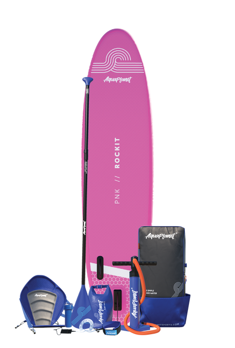 Paquete Tabla Paddle Surf Hinchable Aquaplanet ROCKIT 10'2" Rosa