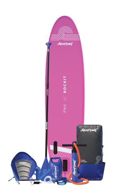 Paquete Tabla Paddle Surf Hinchable Aquaplanet ROCKIT 10'2" Rosa