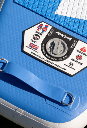 Paquete de tabla de paddle inflable Aquaplanet BOLT 9'4" - Azul