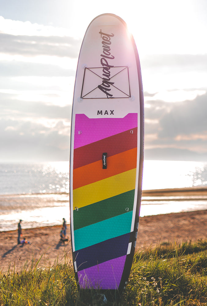 Paquete Tabla de Paddle Surf Hinchable Aquaplanet MAX 10'6″ - Rainbow