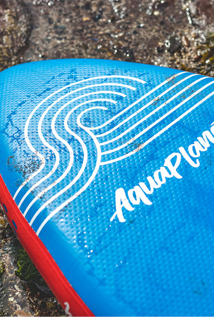Paquete de Tabla de Paddle Surf Hinchable Aquaplanet PACE 10'6″ - Rojo/Azul
