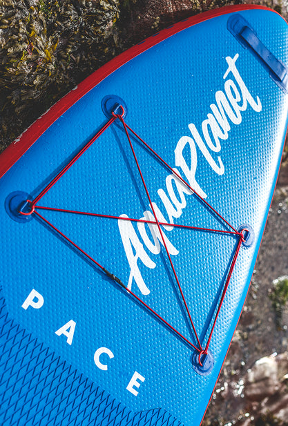 Paquete de Tabla de Paddle Surf Hinchable Aquaplanet PACE 10'6″ - Rojo/Azul