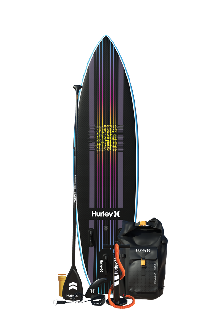 Paquete de tabla de paddle inflable Hurley ApexTour Miami Neon 10'8